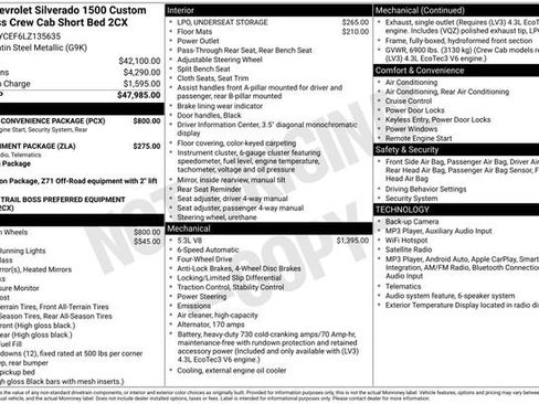 Used 2020 Chevrolet Silverado 1500 Custom Trail Boss w/ Custom Convenience Package AWD/4WD image 2