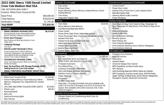 Used 2022 GMC Sierra 1500 Denali w/ Denali Reserve Package AWD/4WD image 36