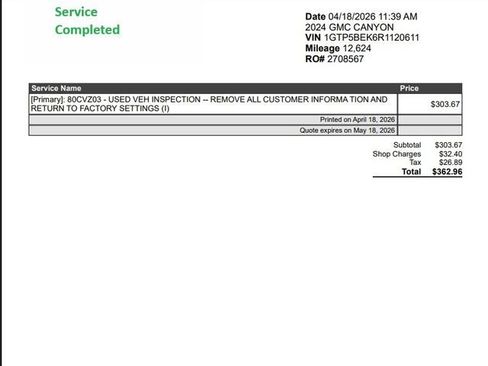 Used 2024 GMC Canyon Elevation w/ Elevation Premium Package RWD image 9