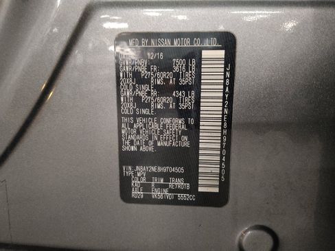 Used 2017 Nissan Armada Platinum w/ Captain Seat Package AWD/4WD image 33