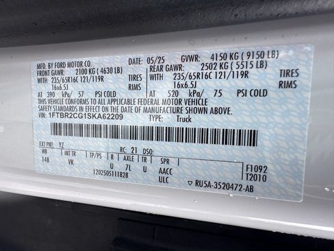 Used 2025 Ford Transit 250 148 Medium Roof Extended AWD image 45