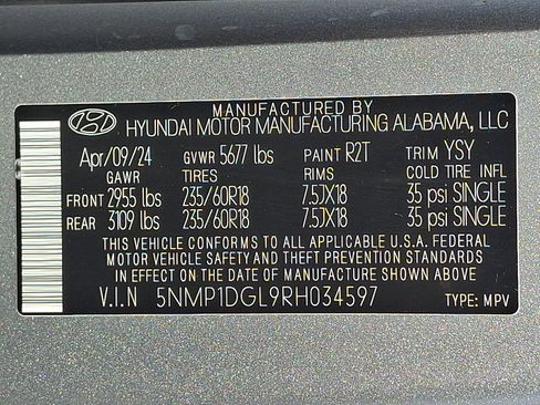 Certified 2024 Hyundai Santa Fe SE AWD/4WD image 27