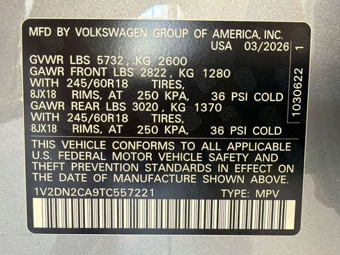 New 2026 Volkswagen Atlas SE FWD image 18