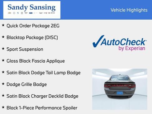 Used 2023 Dodge Charger SXT w/ Blacktop Package RWD image 7