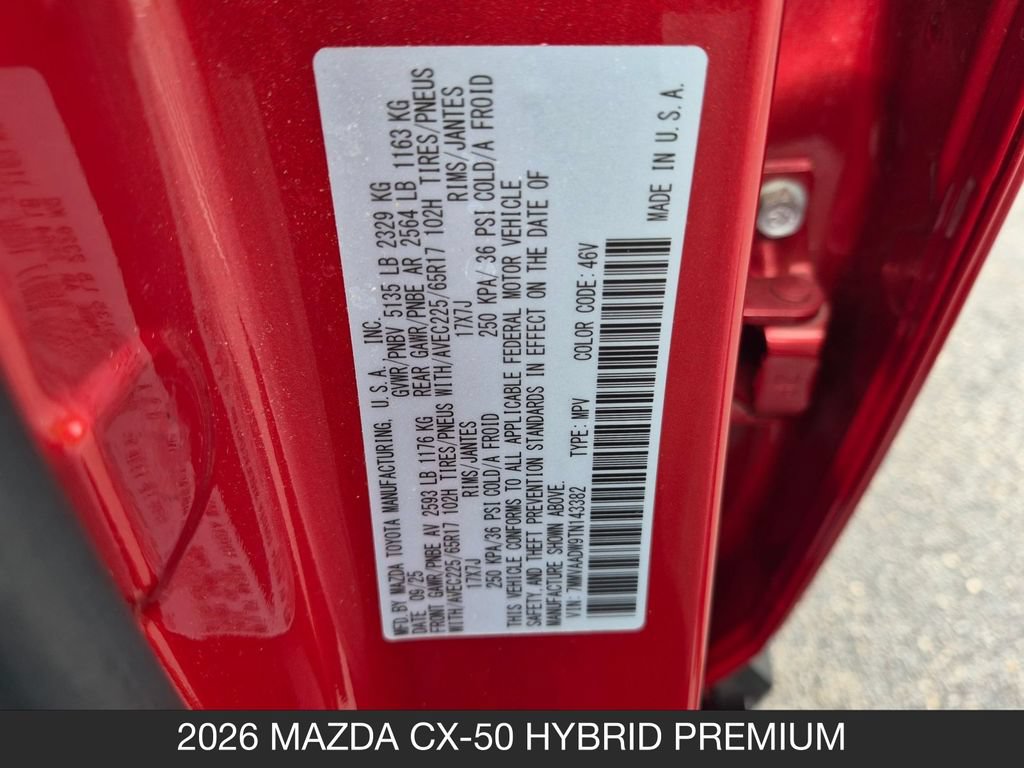 Certified 2026 MAZDA CX-50 AWD 2.5 Hybrid w/ Weather Package image 35