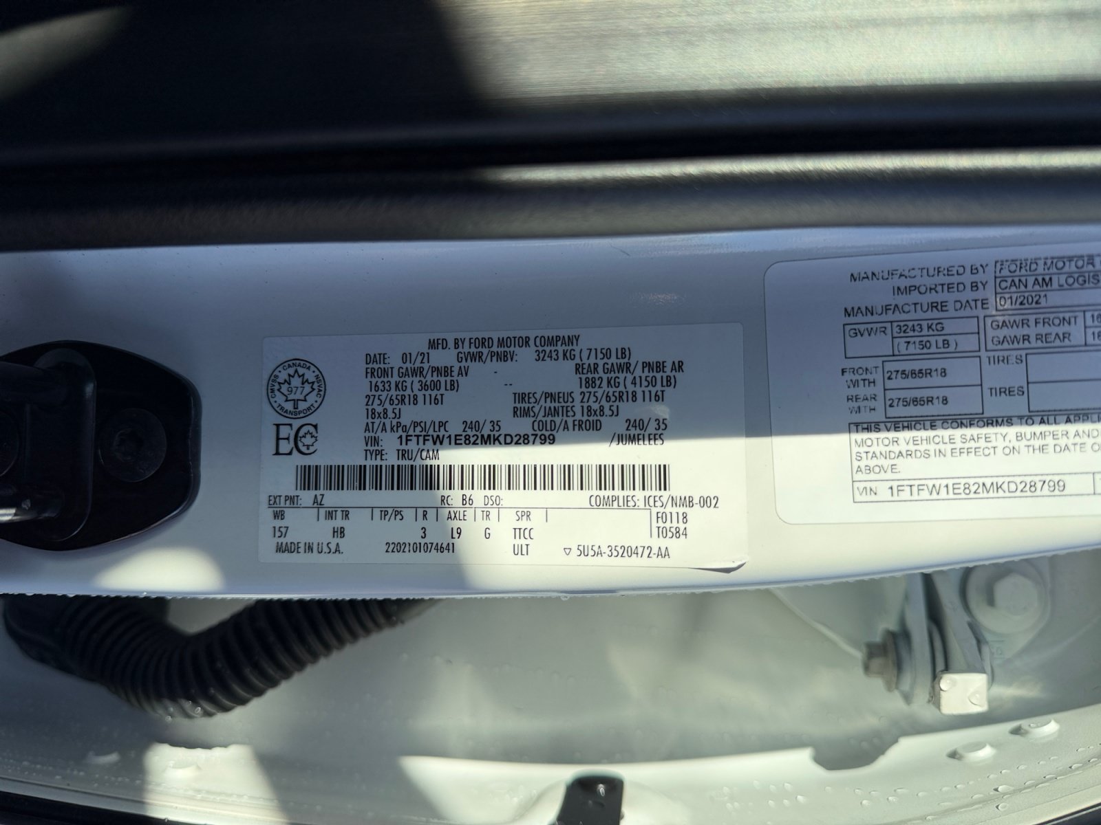 Used 2021 Ford F150 Lariat w/ Max Trailer Tow Package AWD/4WD image 42