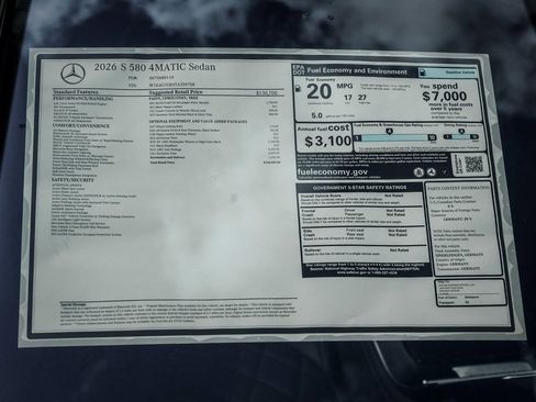 New 2026 Mercedes-Benz S 580 S 580 image 25