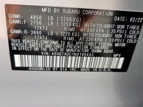 Used 2022 Subaru Outback Premium image 34