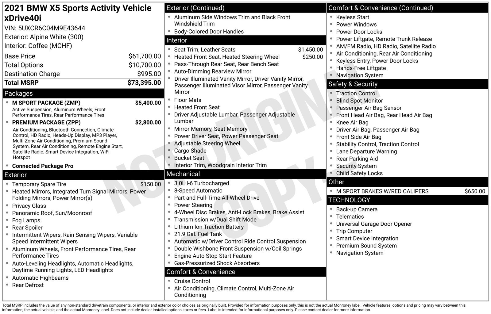 Used 2021 BMW X5 xDrive40i w/ M Sport Package AWD/4WD image 1