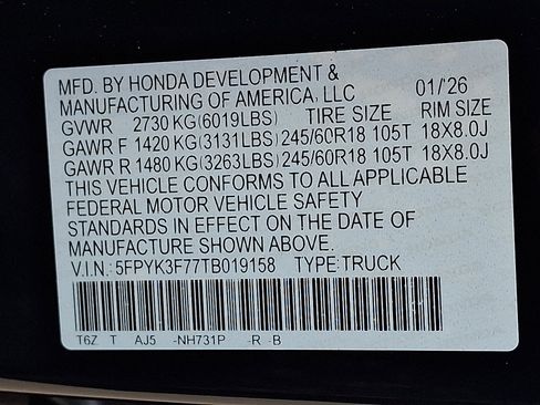 New 2026 Honda Ridgeline TrailSport+ image 4