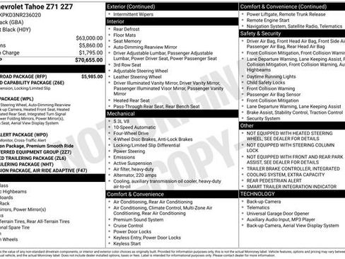 Used 2022 Chevrolet Tahoe Z71 w/ Z71 Off-Road Package AWD/4WD image 16
