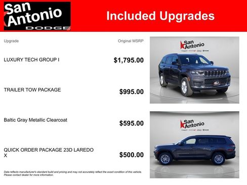 New 2025 Jeep Grand Cherokee L Laredo w/ Luxury Tech Group I RWD image 6