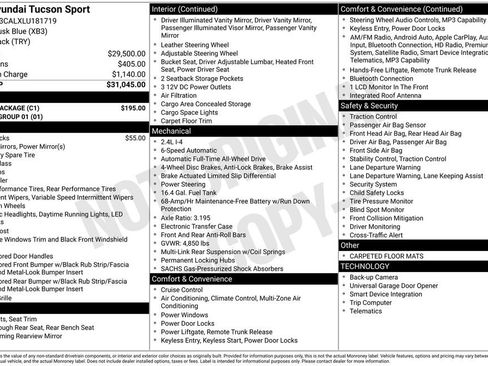 Used 2020 Hyundai Tucson Sport w/ Cargo Package AWD/4WD image 7