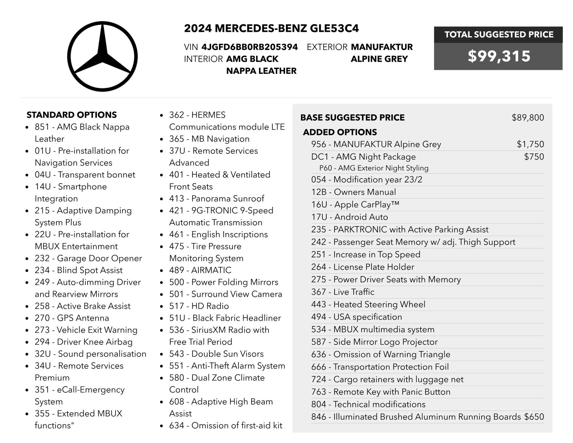Used 2024 Mercedes-Benz GLE 53 AMG 4MATIC Coupe image 87