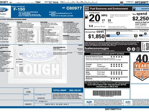 Used 2017 Ford F150 Limited w/ Trailer Tow Package AWD/4WD image 8