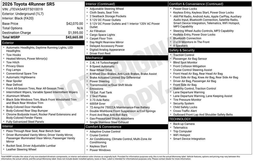 Used 2026 Toyota 4Runner SR5 RWD image 7