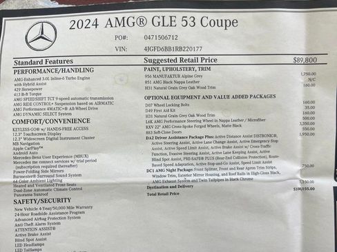 Used 2024 Mercedes-Benz GLE 53 AMG 4MATIC Coupe image 58