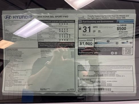 New 2026 Hyundai Kona SEL Sport FWD image 31