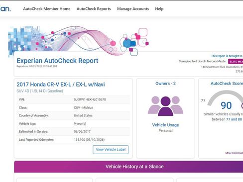 Used 2017 Honda CR-V EX-L image 2