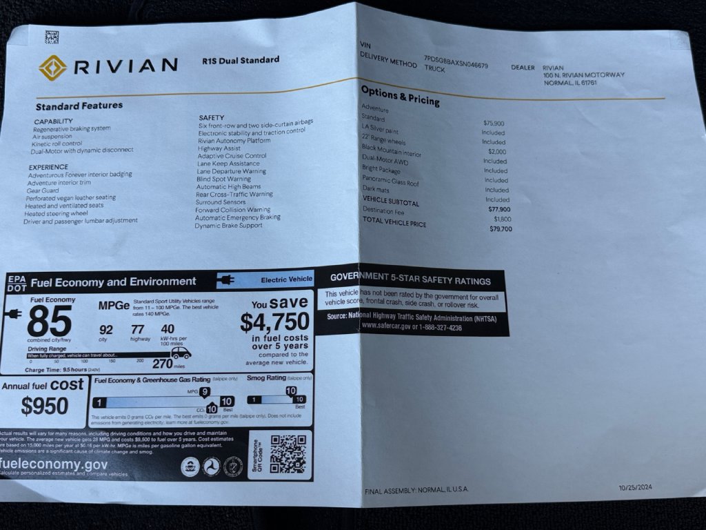 Used 2025 Rivian R1S Adventure Dual AWD/4WD image 25