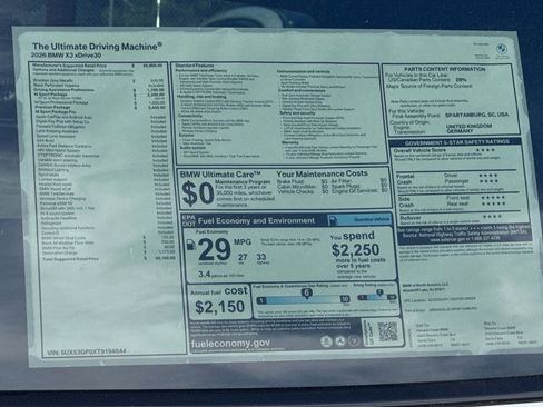 New 2026 BMW X3 xDrive30 w/ Premium Package image 30