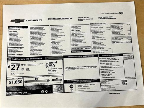 New 2026 Chevrolet TrailBlazer RS w/ Convenience Package image 14