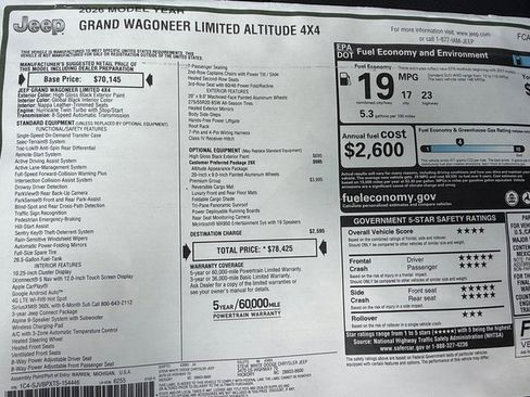 New 2026 Jeep Grand Wagoneer Limited image 42