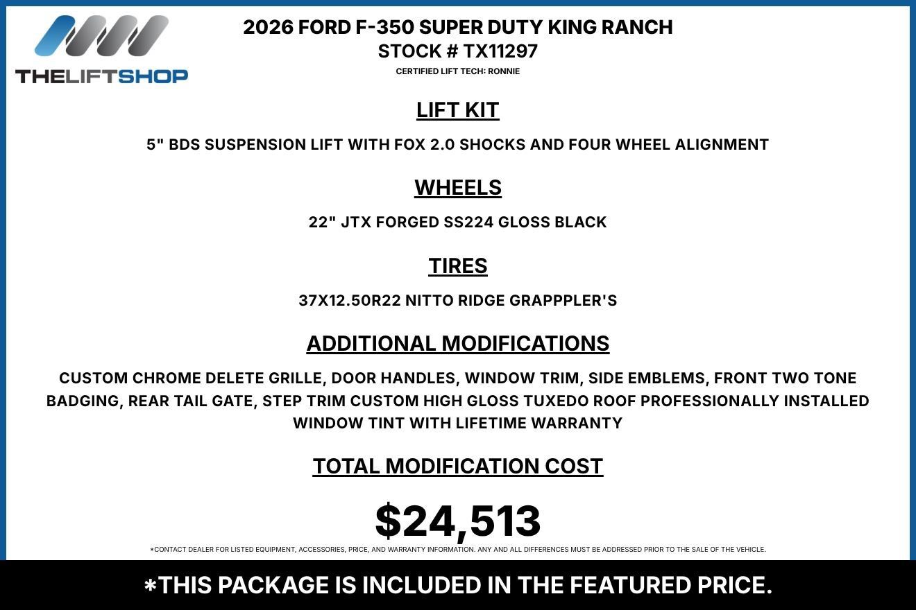 Used 2026 Ford F350 King Ranch w/ Chrome Package AWD/4WD image 3