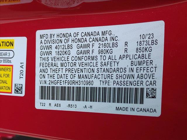 Certified 2024 Honda Civic Touring image 14