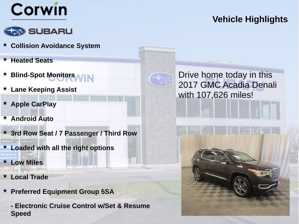 Used 2017 GMC Acadia Denali w/ Technology Package AWD/4WD image 6