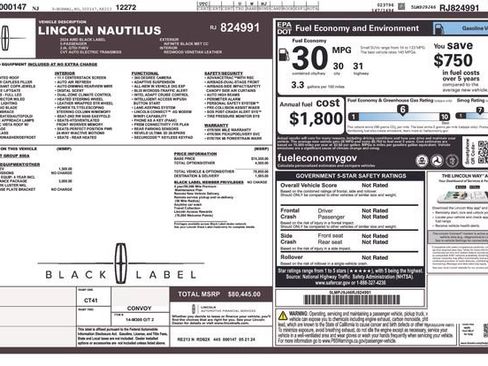Used 2024 Lincoln Nautilus Black Label w/ Jet Appearance Package (87T) AWD/4WD image 39