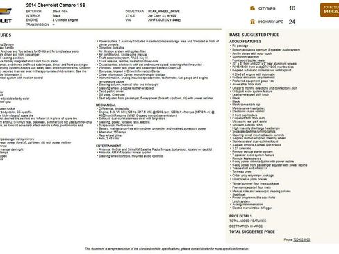 Used 2014 Chevrolet Camaro SS w/ RS Package image 2