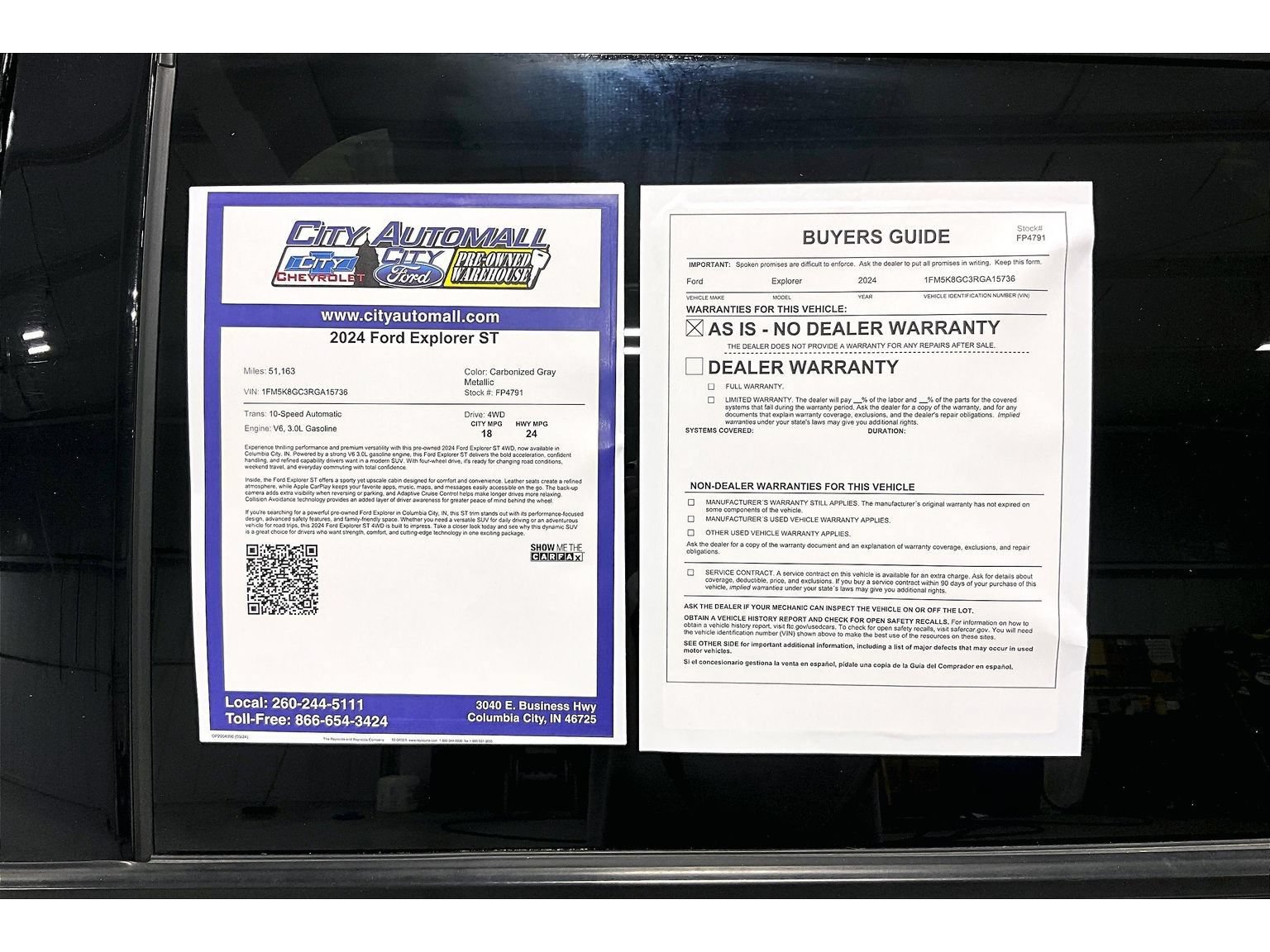Used 2024 Ford Explorer ST w/ Equipment Group 401A AWD/4WD image 53
