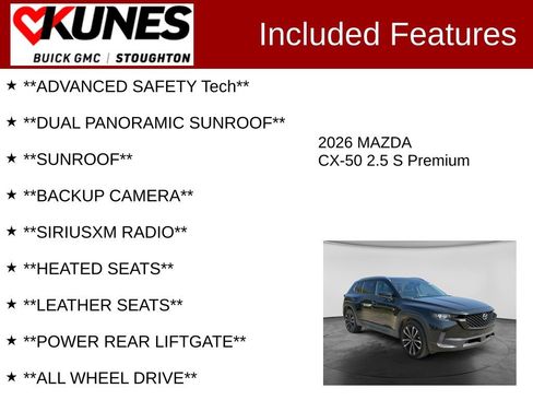 Used 2026 MAZDA CX-50 AWD 2.5 S w/ Premium Package image 2