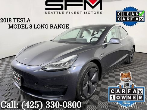Used 2018 Tesla Model 3 Long Range AWD/4WD image 1