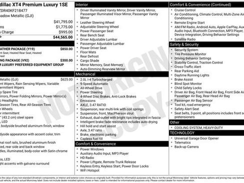 Used 2019 Cadillac XT4 Premium Luxury w/ Cold Weather Package image 4