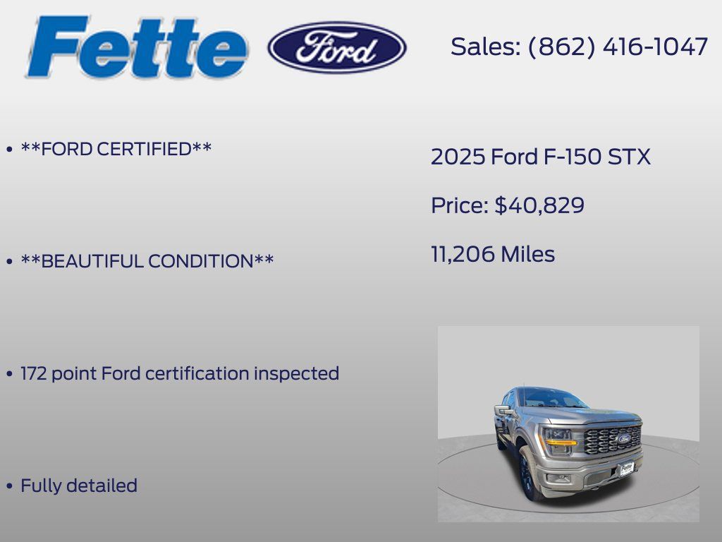 Used 2025 Ford F150 STX w/ Equipment Group 200A AWD/4WD image 5