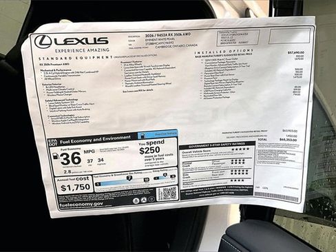 New 2026 Lexus RX 350 350h image 13