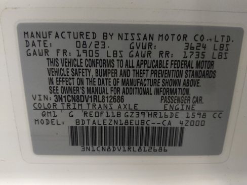 Used 2024 Nissan Versa S w/ S Plus Package FWD image 33