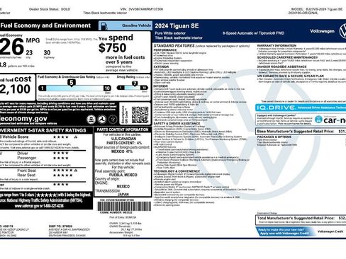 Used 2024 Volkswagen Tiguan Wolfsburg Edition image 4