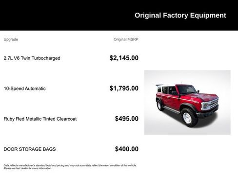 Used 2025 Ford Bronco Heritage Edition AWD/4WD image 9
