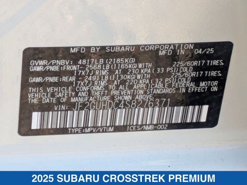 Certified 2025 Subaru Crosstrek 2.0i Premium image 41