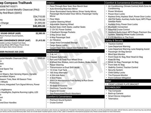 Used 2022 Jeep Compass Trailhawk w/ Sun and Sound Group image 24