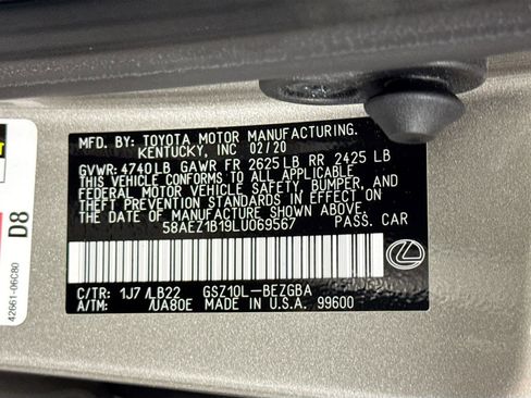 Used 2020 Lexus ES 350 w/ Accessory Package image 43