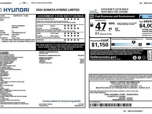 Used 2024 Hyundai Sonata Limited image 3