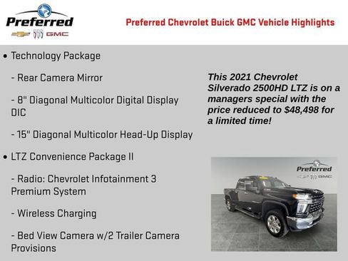 Used 2021 Chevrolet Silverado 2500 LTZ w/ LTZ Plus Package AWD/4WD image 2