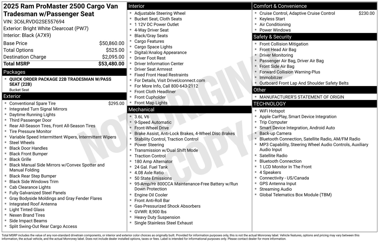 Used 2025 RAM ProMaster 2500 FWD image 5