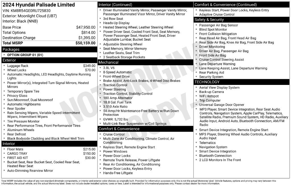 Certified 2024 Hyundai Palisade Limited FWD image 33