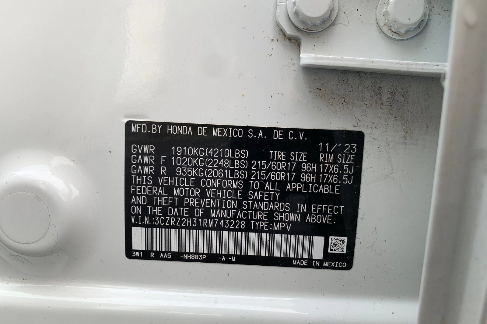 Certified 2024 Honda HR-V LX image 38