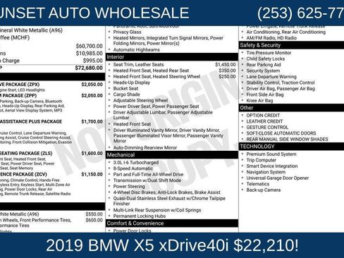 Used 2019 BMW X5 xDrive40i AWD/4WD image 53